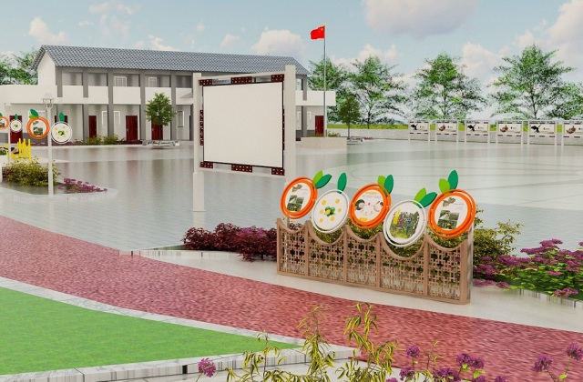 彭山黃豐鎮(zhèn)團結村橘花文化廣場景觀氛圍建設