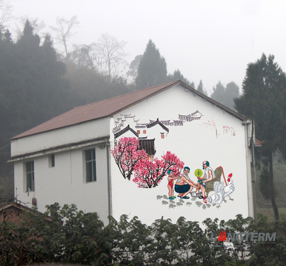 西充縣文化墻墻繪設(shè)計(jì)